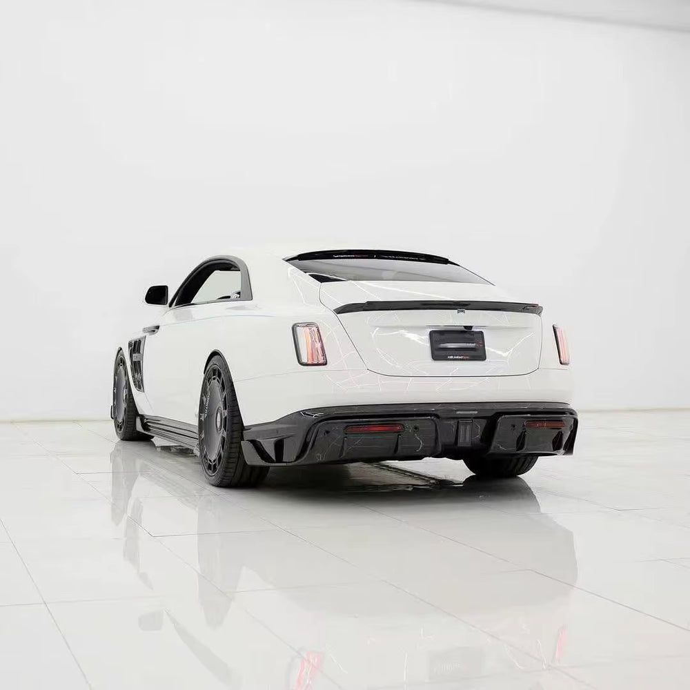 For Rolls-Royce Spectre Upgrade MSY Dry Carbon Fiber Front Lip Skirt Rear Diffuser Spoiler Hood Body Kit