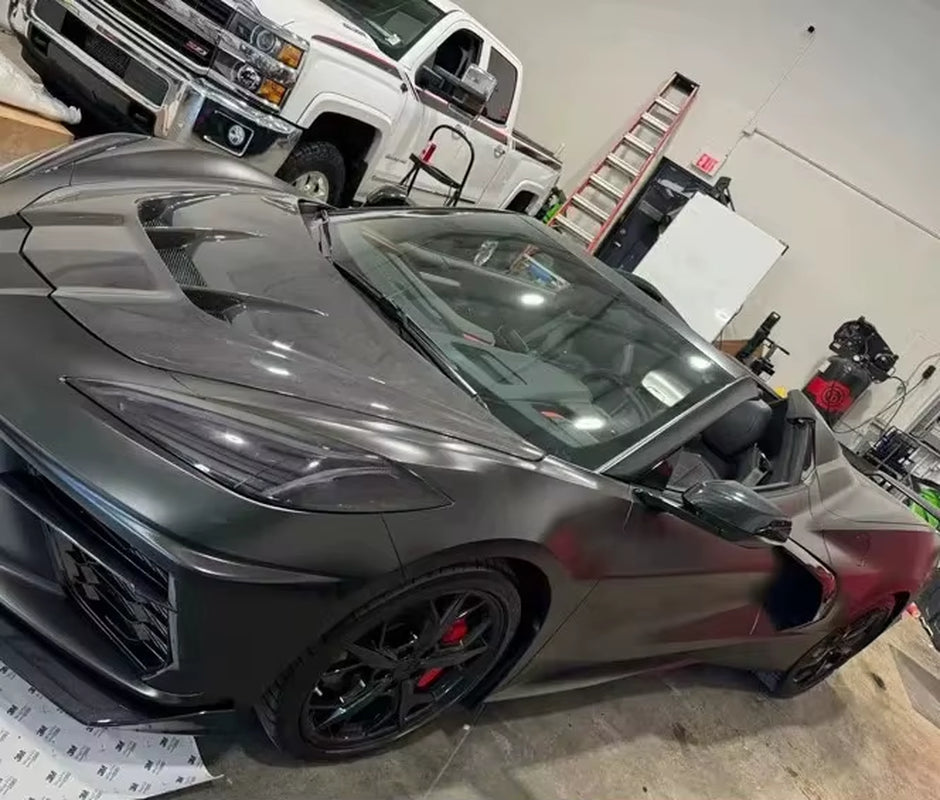 ZR1 Style Carbon Fiber Hood for Chevrolet Corvette C8 Engine Cover Front Hood Bonnet Trunk Lid for C8