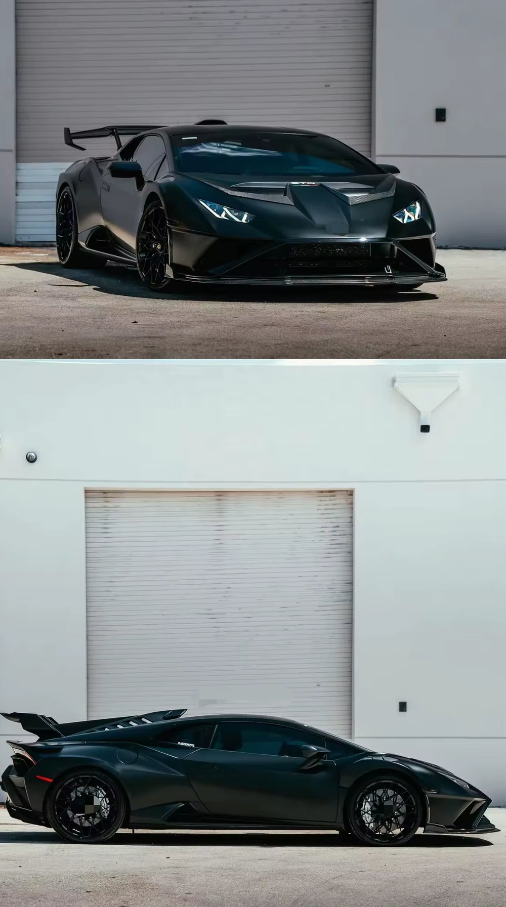 V-Style Dry Carbon Fiber Body Kit for Lamborghini Huracan STO Front Lip Side Skirt Rear Diffuser Vents