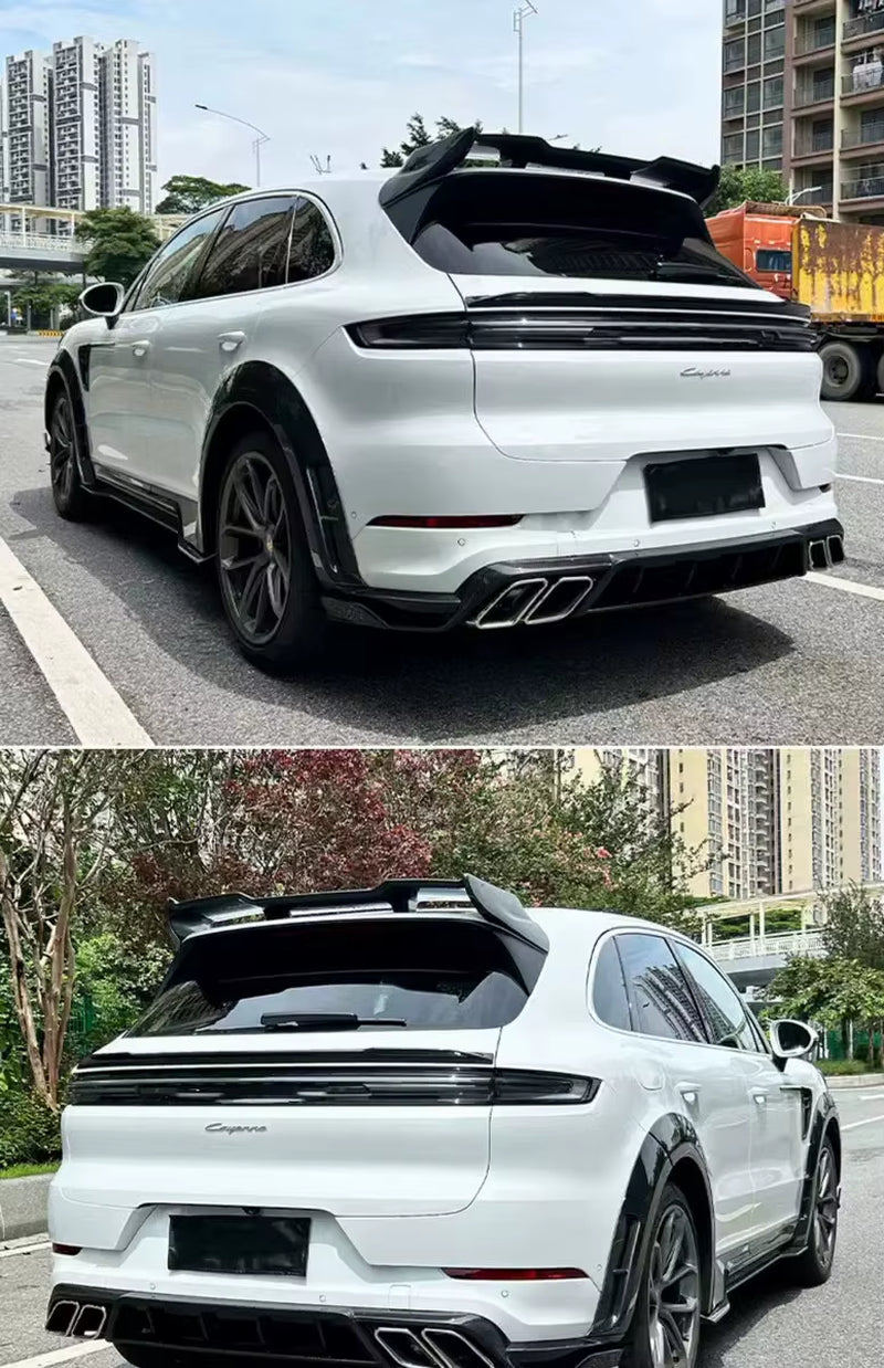 MSY Style Dry Carbon Fibrebody Kit for Porsche Cayenne 2024+ Front Lip Skirt Rear Diffuser Spoiler Hood