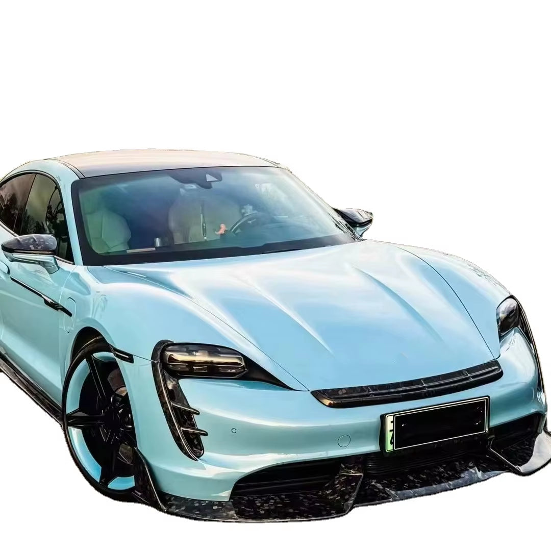 For Porsche Taycan Upgrade MSY Style Carbon Fiber Front Lip Rear Diffuser Side Skirt Spoiler Body Kit