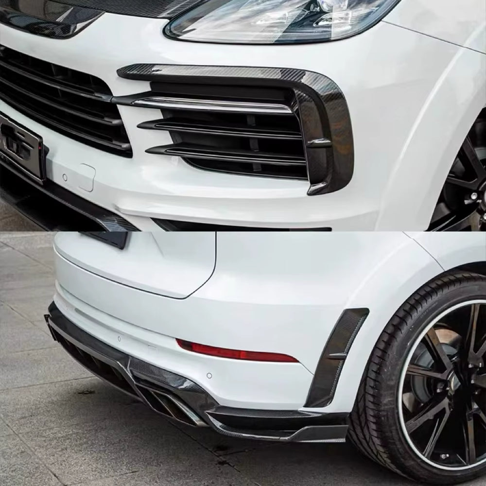 MSY Style Carbon Fiber Body Kit for Porsche Cayenne 9Y0 Front Lip Rear Diffuser Spoiler Hood Wide Body Kit