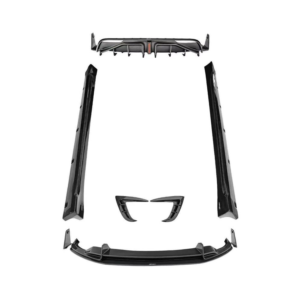 For Tesla Model 3P Upgrade CMST Carbon Fiber Front Lip Skirt Rear Diffuser Spoiler Body Kit