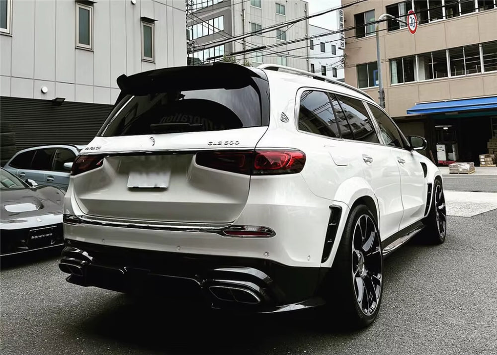 For Mercedes-Benz Gls Maybach Upgrade Msy Style Carbon Fiber Front Lip Skirt Rear Diffuser Spoiler Wide Body Kit