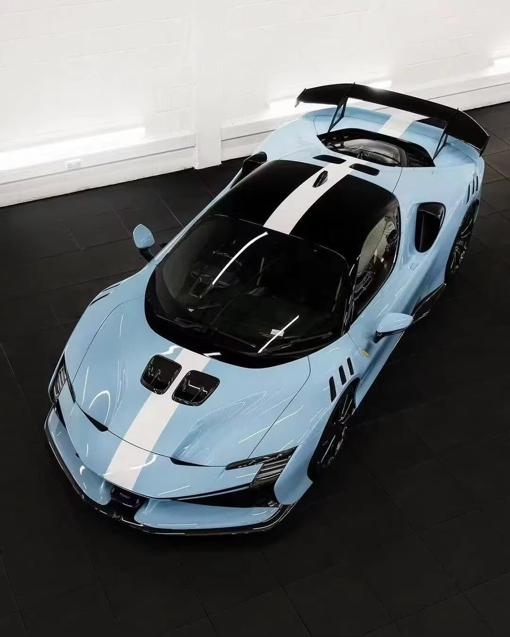 New 2019- for SF90 Upgrade SF90 XX Dry Carbon Fiber Bodykit Car Bumper Front Lip Side Skirts Rear Diffuser Full Set