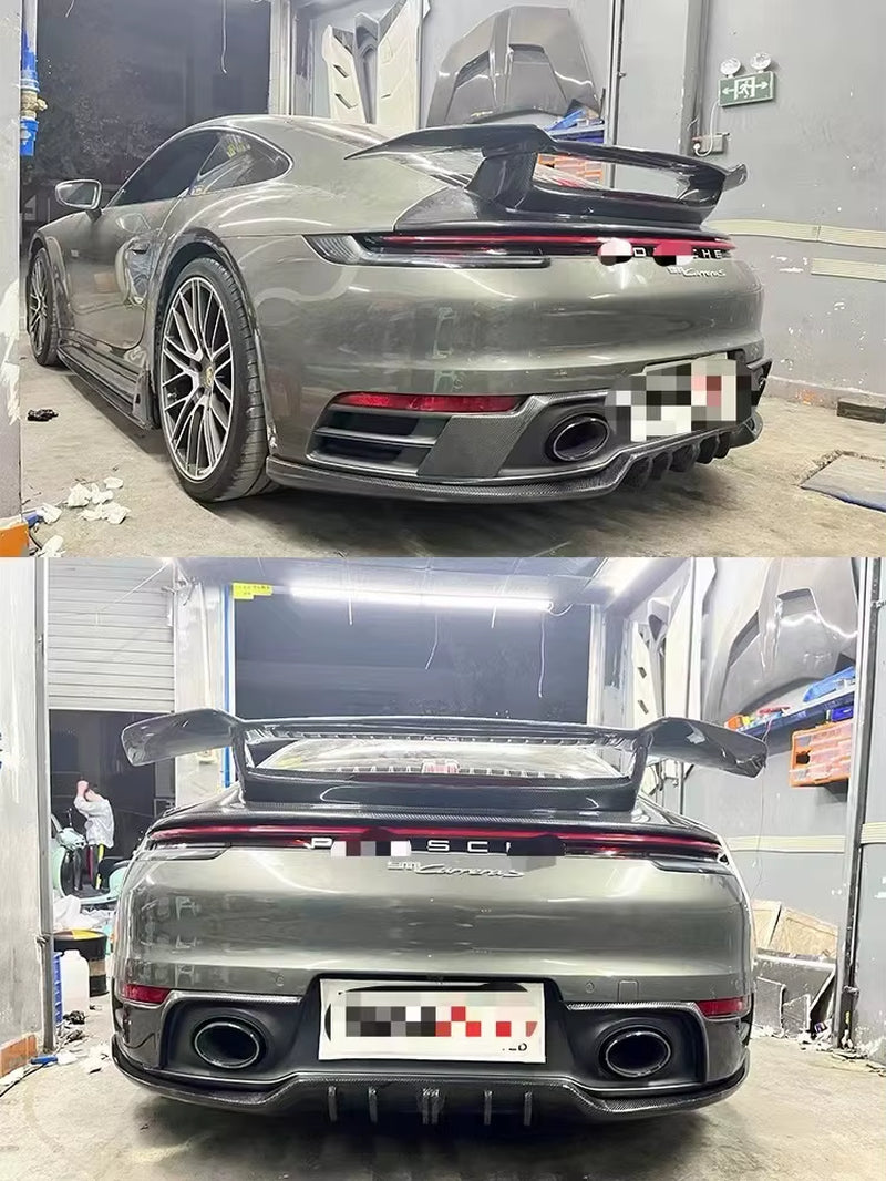 Sd Style Body Kit Rear Trunk Wing Tail Trunk Spoiler for Porsche 911 992 Half Carbon Fiber Rear Spoiler 992