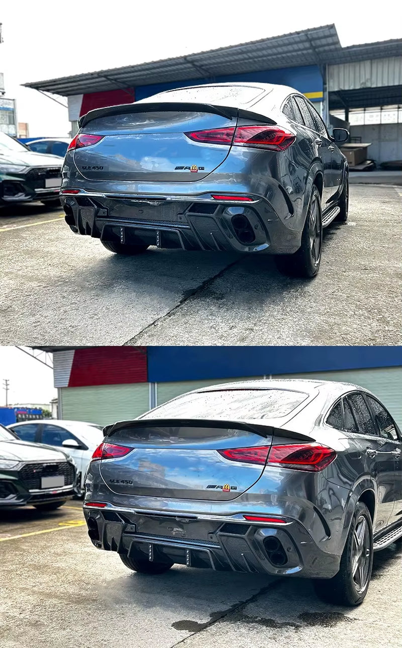 LD Style Body Kit for Mercedes-Benz Gle Coupe Carbon Fiber Rear Diffuser Spoiler Bodykit