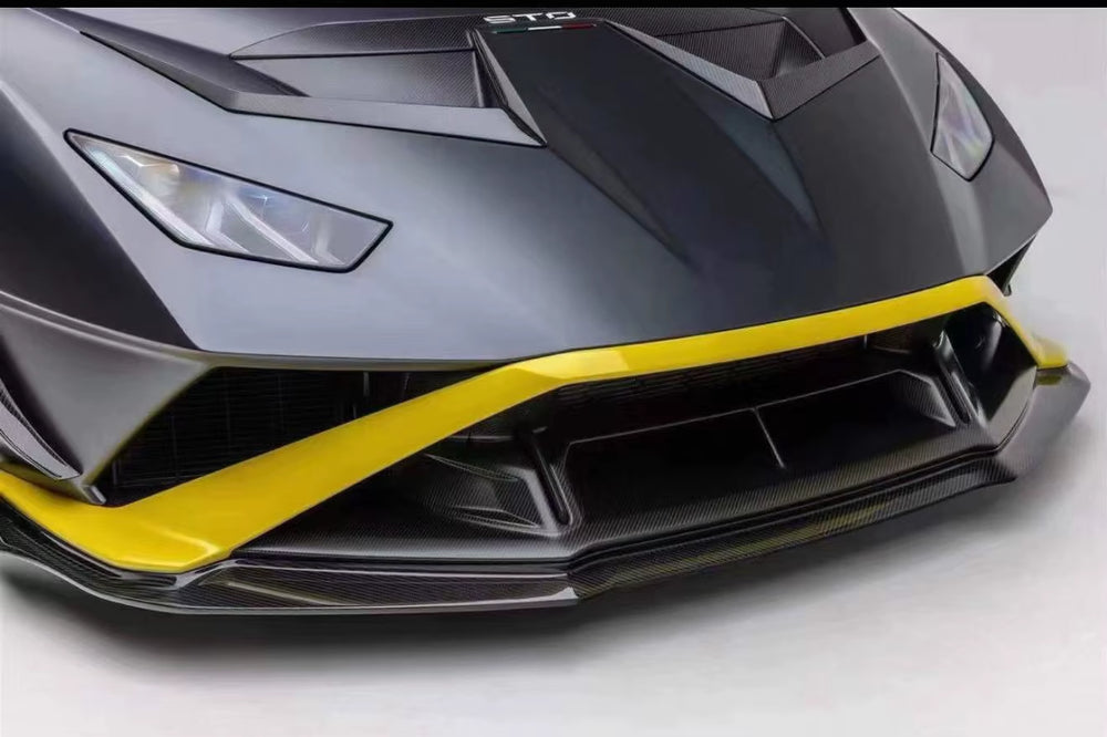 High Quality Dry Carbon Fiber V-Style Body Kit for Lamborghini STO Front Lip Skirt Rear Diffuser Spoiler Hood Body Kit