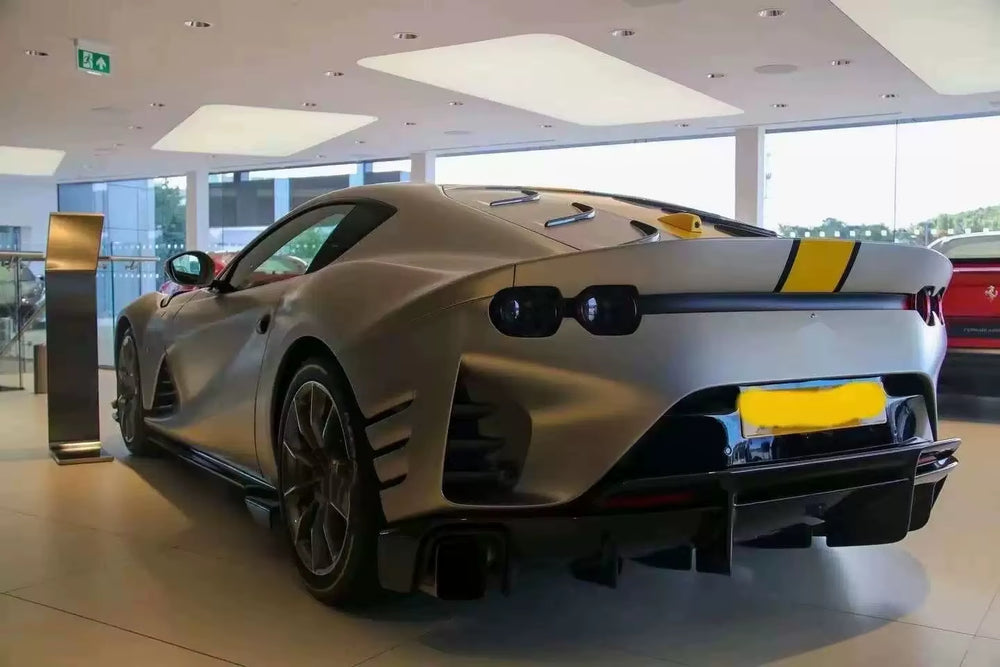 For Ferrari 812 Upgrade Competizione Dry Carbon Fiber Front and Rear Bumper Side Skirts Fender Hood Wide Body Kit