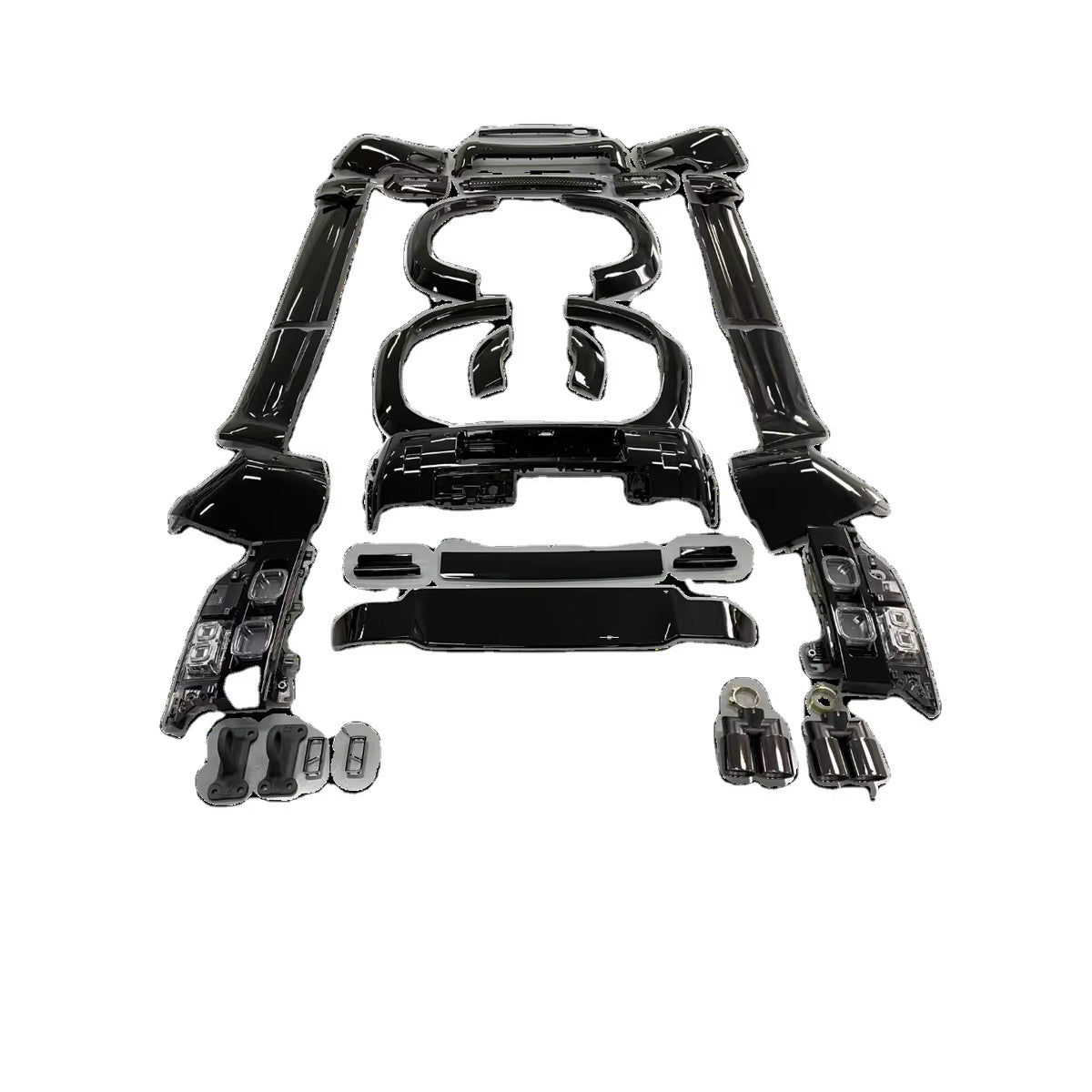 Body Kit Front Bumper Lip Rear for Land Rover Defender 90 110 007 Taillightsblack Car Part