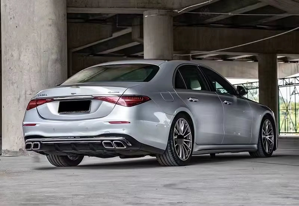 Front Rear Bumper Diffuser Body Kit for Mercedes Benz S-Class W223 2021 2022 2023 Upgrade to S63 Amg Body Kit