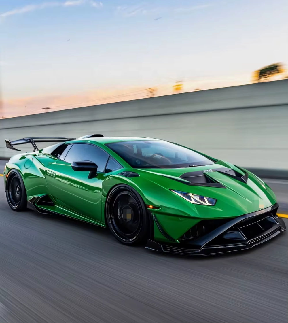 V-Style Dry Carbon Fiber Body Kit for Lamborghini Huracan STO Front Lip Side Skirt Rear Diffuser Vents