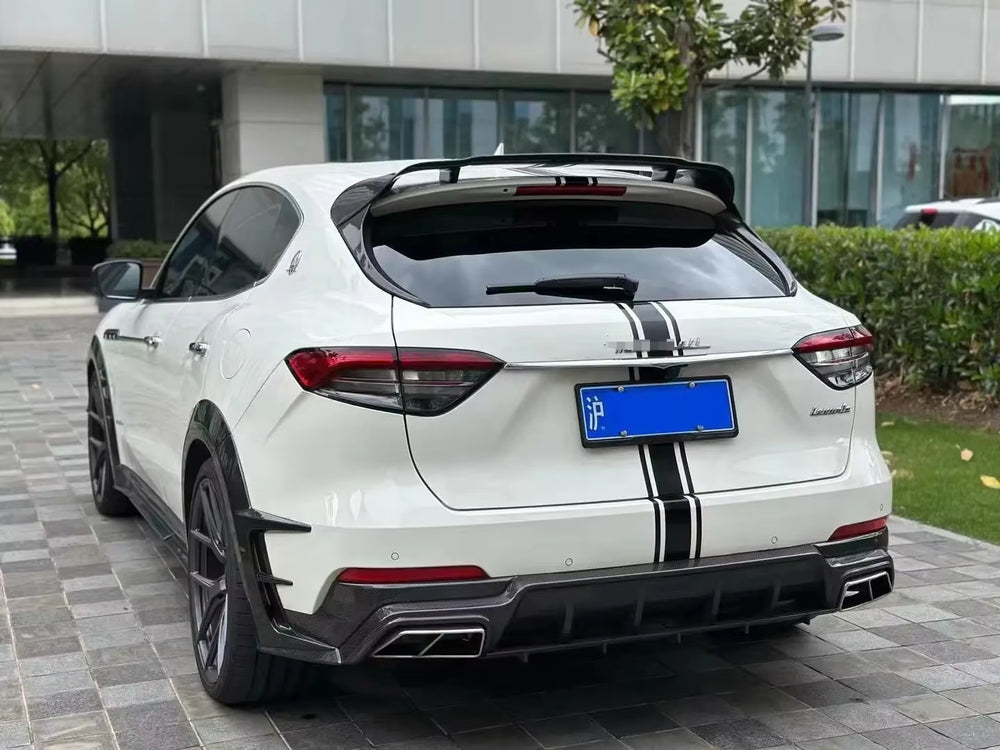 Dry Carbon Fiber Lip Side Skirt Rear Diffuser Rear Spoiler for Maserati Levante 2016-2018 Msy Style Body Kit