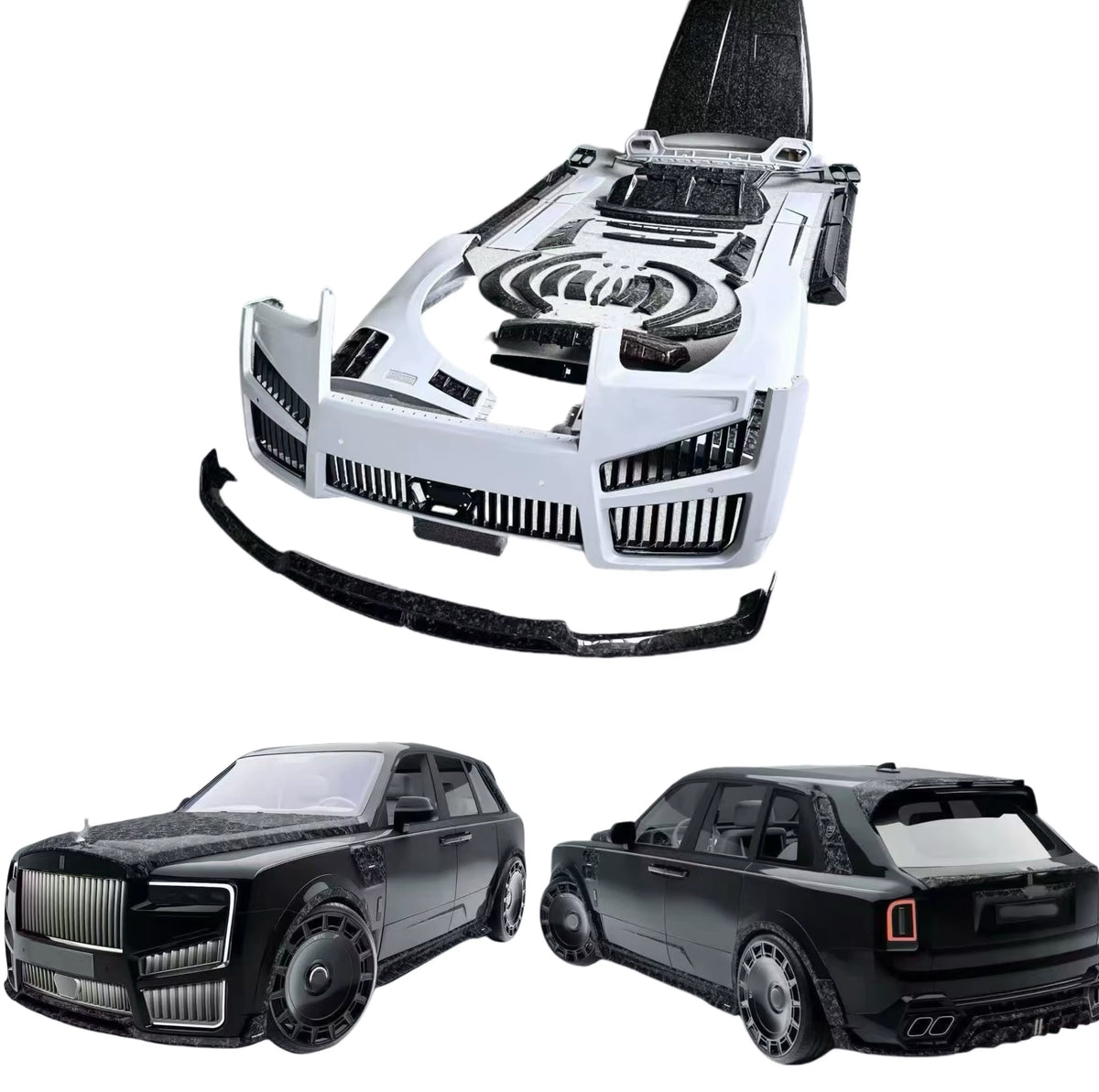 For Rolls-Royce Cullinan 2025+ Upgrades MSY Style Front and Rear Bumper Side Skirt Spoiler Wheel Arch Hood Body Kit