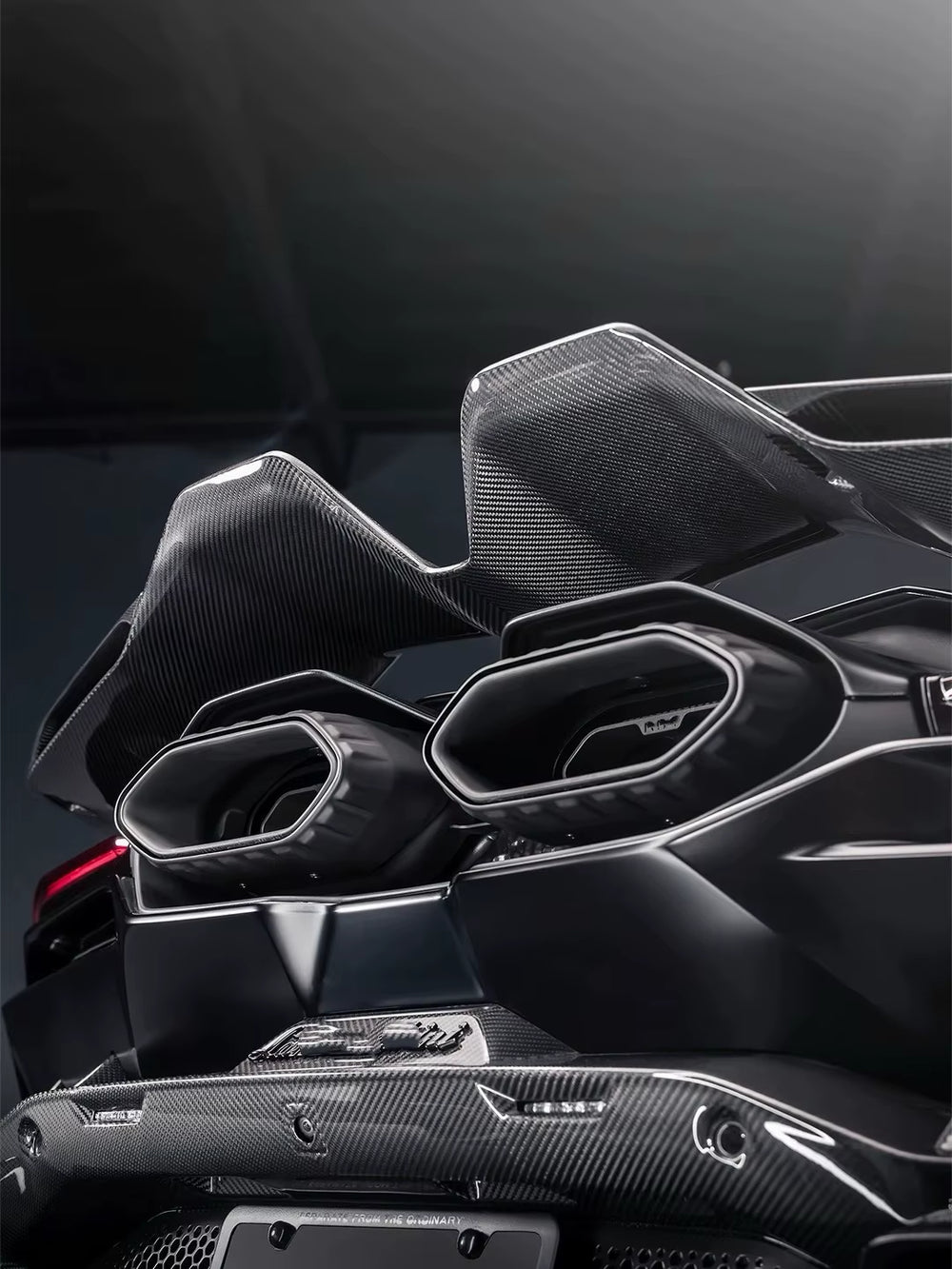 For Lamborghini Revuelto Upgrade RYFT Style Dry Carbon Fiber Kit Front Lip Side Skirts Rear Lip Spoiler Hood