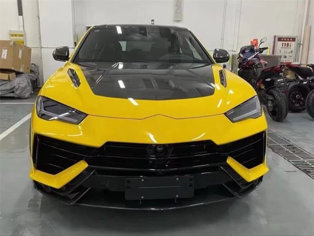 P Style Carbon Fiber Car Front Engine Hood for Lamborghini Urus Bonnet