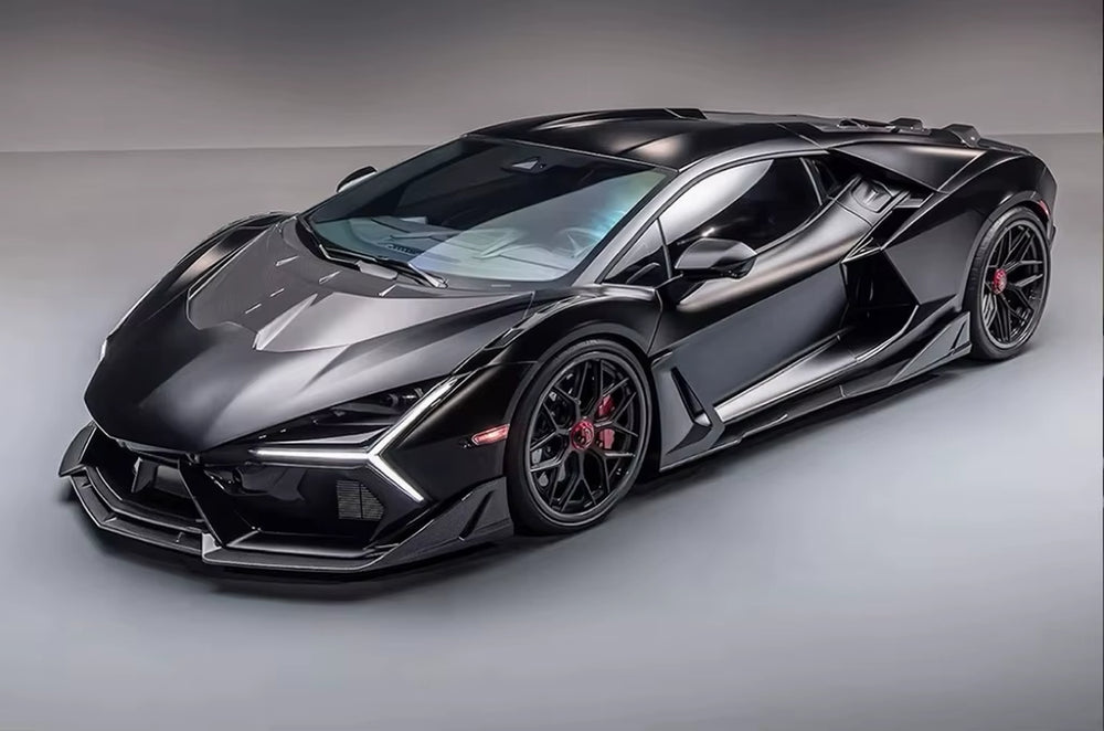 For Lamborghini Revuelto Upgrade RYFT Style Dry Carbon Fiber Kit Front Lip Side Skirts Rear Lip Spoiler Hood
