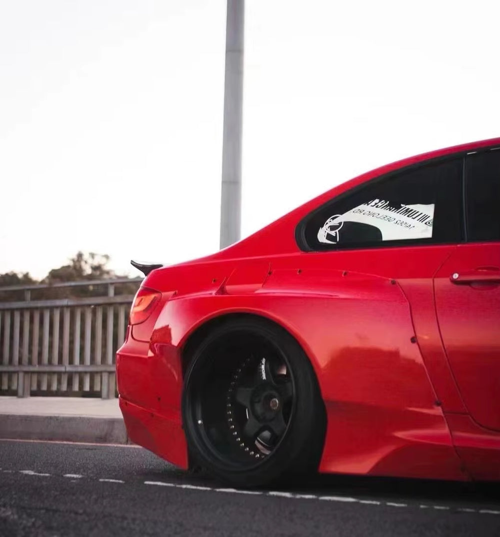 For BMW 3 Series E90 E92 E93 Rocket Style Wide-Body Kit Front Bumper Rear Bumper Spoiler Diffuser