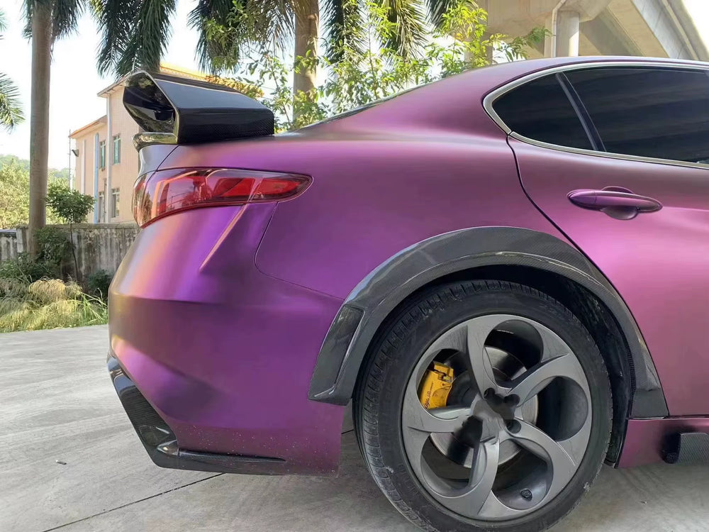 For Alfa Romeo Giulia Upgrade GTAM Style Front Rear Bumper Rear Diffuser Side Skirt Body Kit
