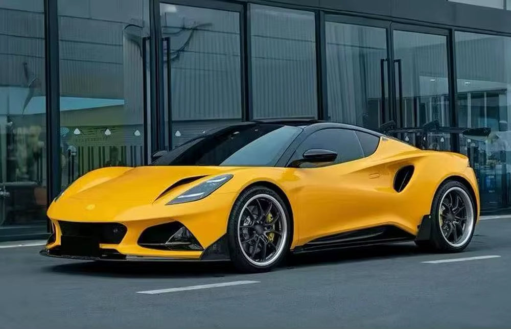 For Lotus Emira Upgrade Aene-Style Dry Carbon Fiber Front Lip Side Skirts Rear Diffuser Rear Spoiler Body Kit