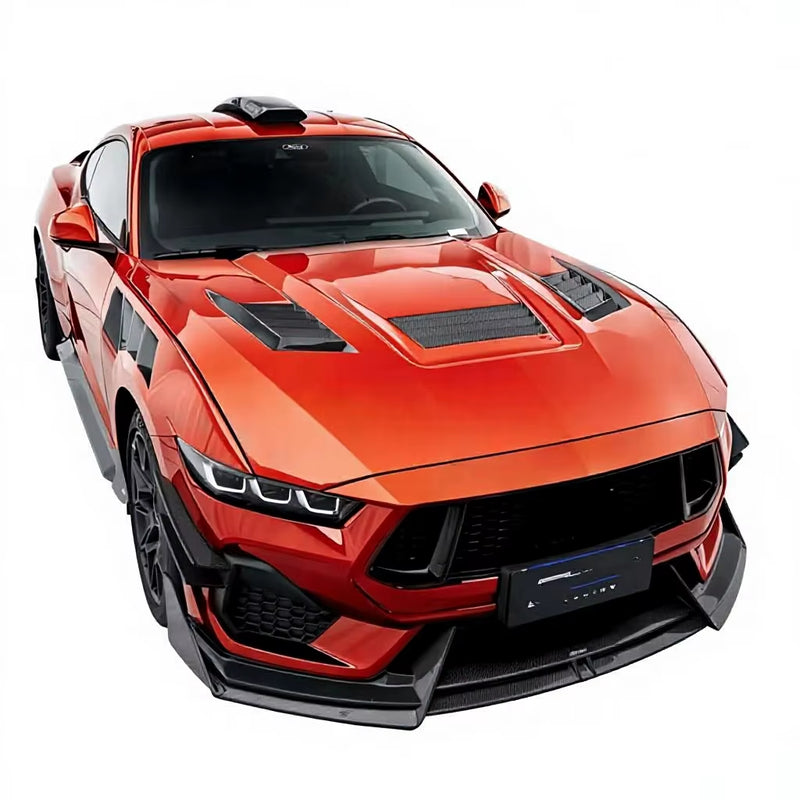 CMST Carbon Fiber Body Kit for 2024-2026 Ford Mustang: Front Lip, Rear Diffuser, Side Skirts, Canards, Hood, and Fenders