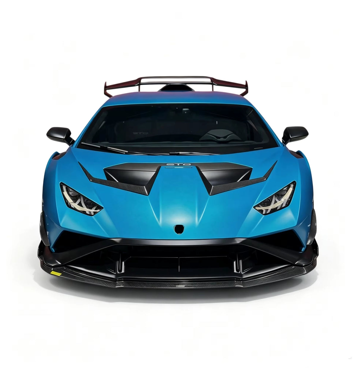 For Lamborghini Huracan STO Upgrade V-Style Dry Carbon Fiber Front Lip Side Skirt Rear Diffuser Vents Body Kit
