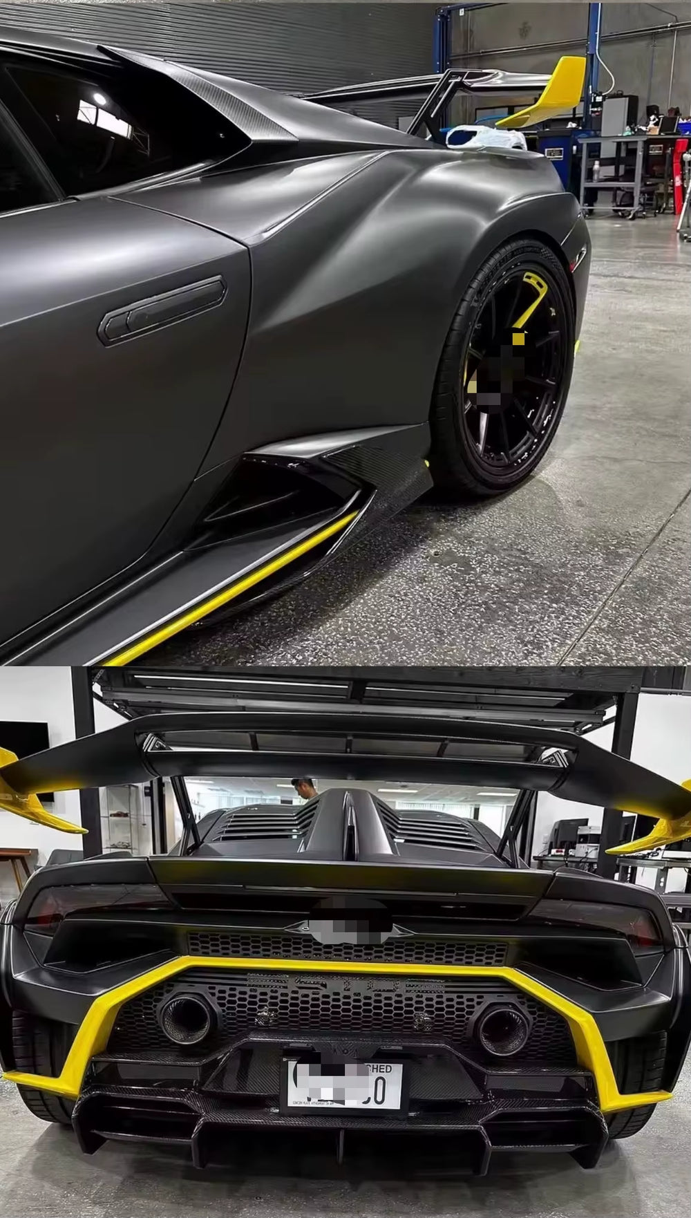V-Style Dry Carbon Fiber Body Kit for Lamborghini Huracan STO Front Lip Side Skirt Rear Diffuser Vents