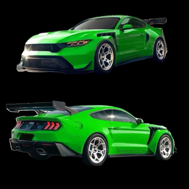 For Ford Mustang 2014-2023 Wide Body Kit Front Bumper Rear Bumper Hood Spoiler Wing Hood Fender