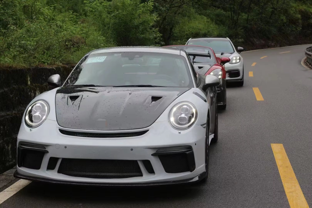 Body Kit for Porsche 911 991.1 Upgrade GT3RS Body Kit Front Rear Bumpers Side Skirts Hood Spoiler
