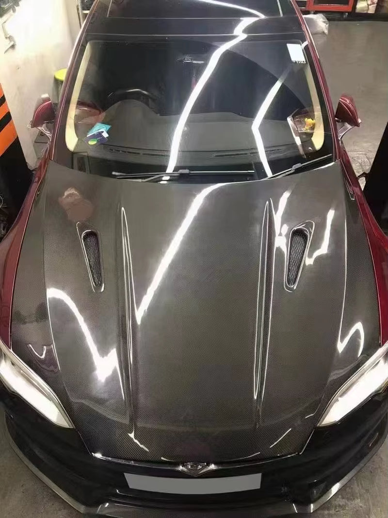 Car Body Kit Auto Body Kit for Tesla Model S 14-23 Carbon Fiber Front Hood