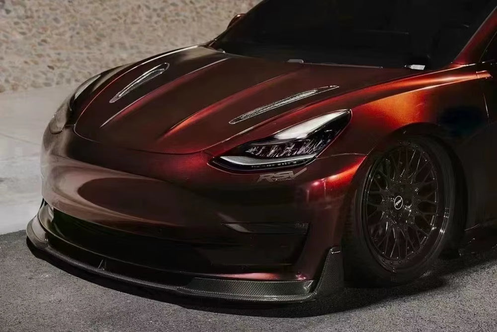 Carbon Fiber Body Kits Vorsteiner Style Front Bumper for Tesla Model 3 Carbon Fiber Body Kit