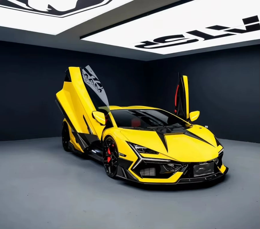 For Lamborghini Revuelto Upgrade MSY Dry Carbon Fiber Front Lip Skirt Rear Diffuser Spoiler Hood Body Kit