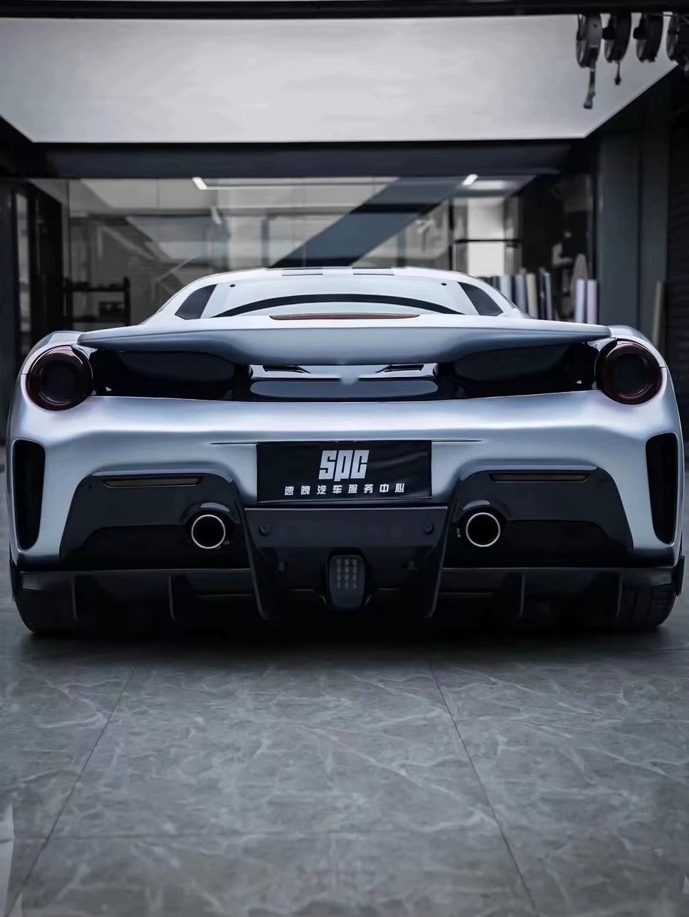 High-Quality Dry Carbon Fiber P-Style Body Kit for 488Gtb/Spider Front and Rear Bumper Diffuser Spoiler Hood