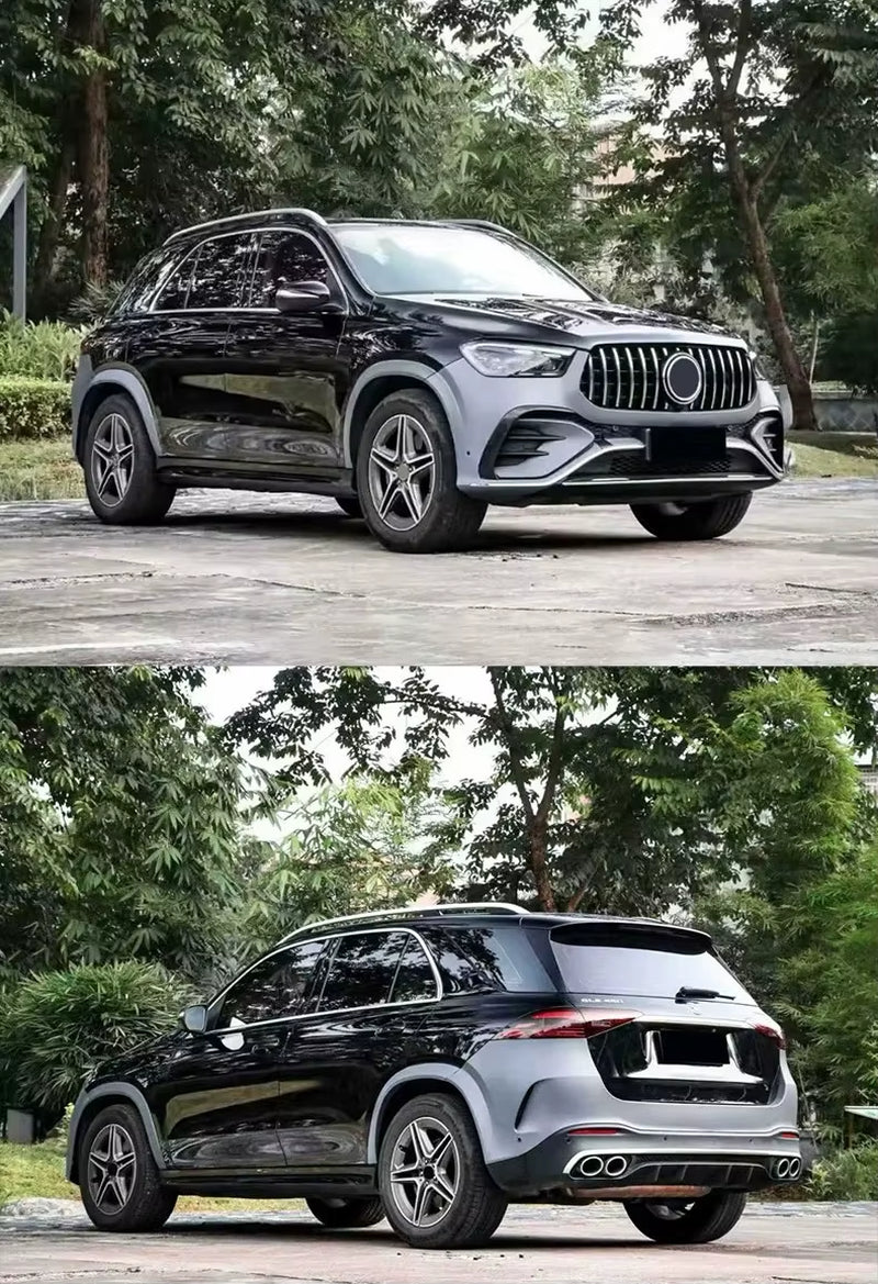 Suitable for Mercedes ML/GLE Upgrade 2025 Model 63AMG Front Bumper Rear Bumper Headlights Hood Wheel Arches Old to New Body Kit