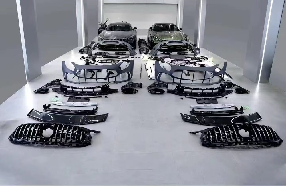 Dry Carbon Fiber + PP Plastic AMG GTR Style Body Kit for Mercedes Benz AMG GT GTC GTS Front and Rear Bumper