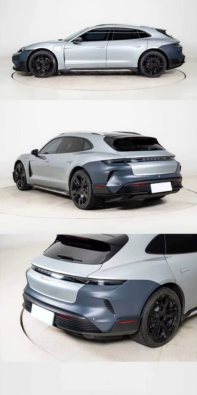 For Porsche TAYCAN Upgrade 2025 New TURBO GT Front and Rear Bumpers Made of PP Material Body Kit