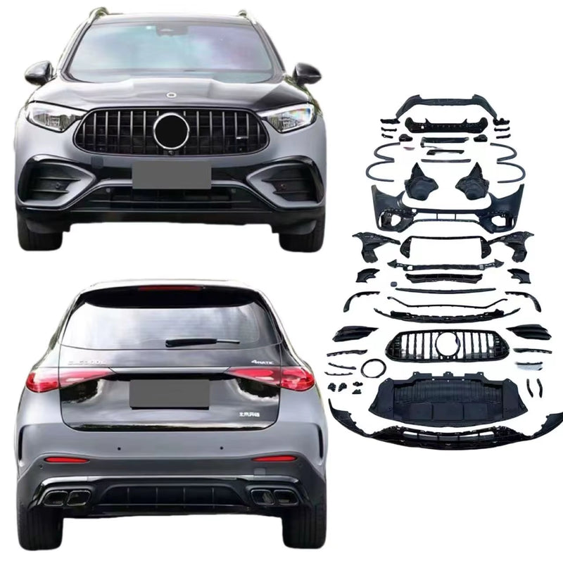 Upgrade to GLC63 AMG Style for Mercedes-Benz 2024 X254 Body Kit Front Bumper Kits with Lip