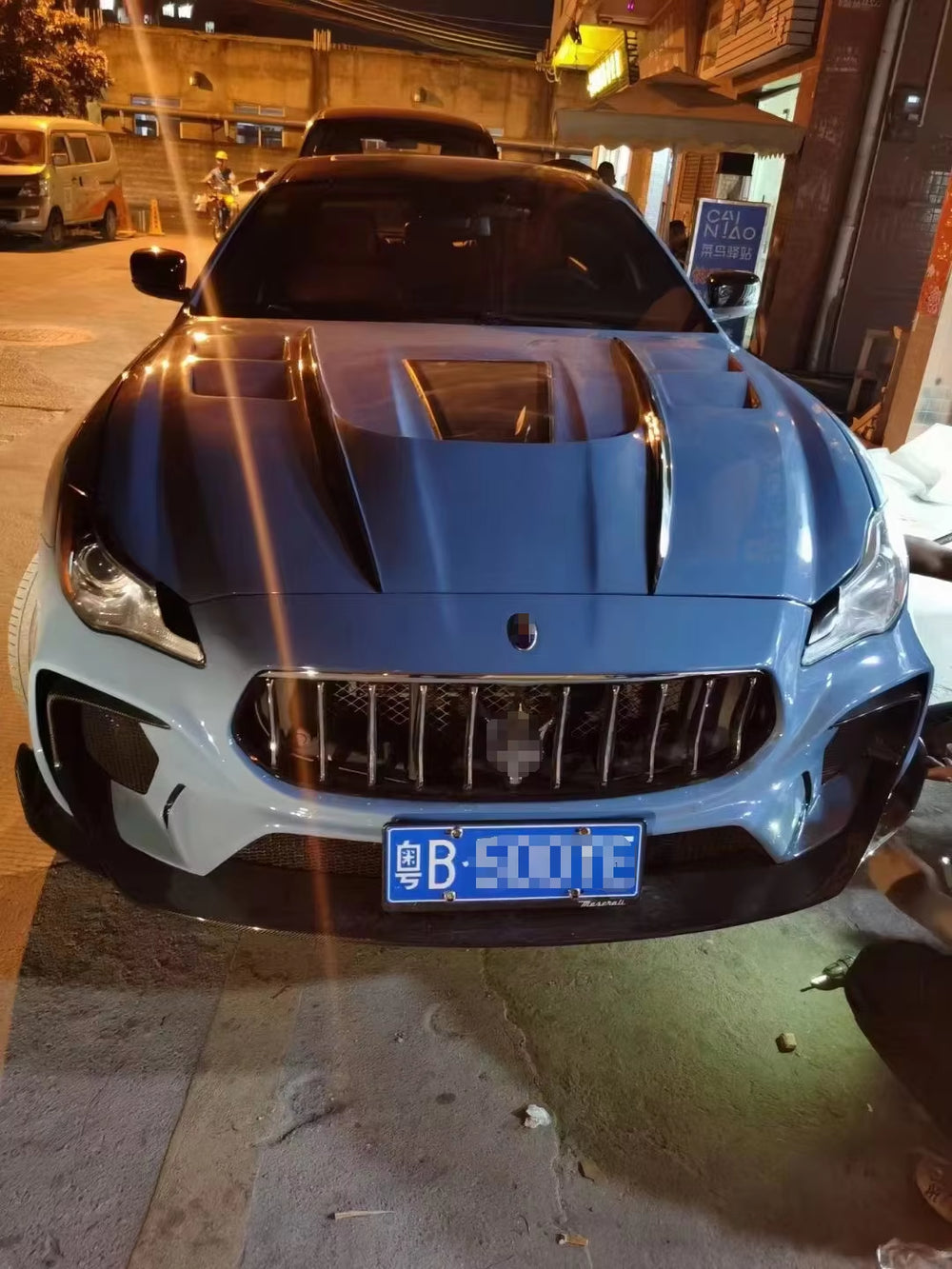 Transparent Glass Style Carbon Fiber Hood for Maserati Quattroporte 2013-2018 Body Kit