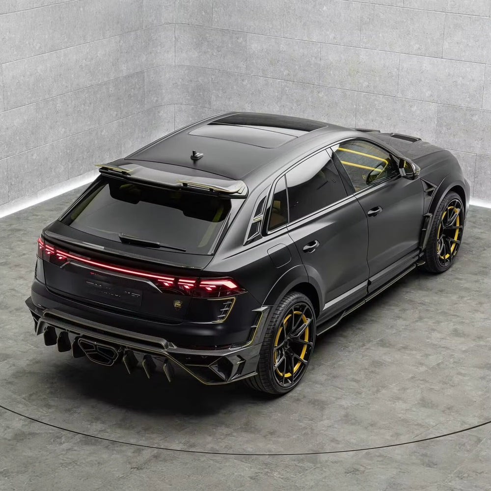 New MSY Sty Dry Carbon Fiber Body Kit for 2025 Audi Q8 RSQ8 Front Lip Side Skirt Rear Diffuser Spoiler Top Wing Bumper Hood