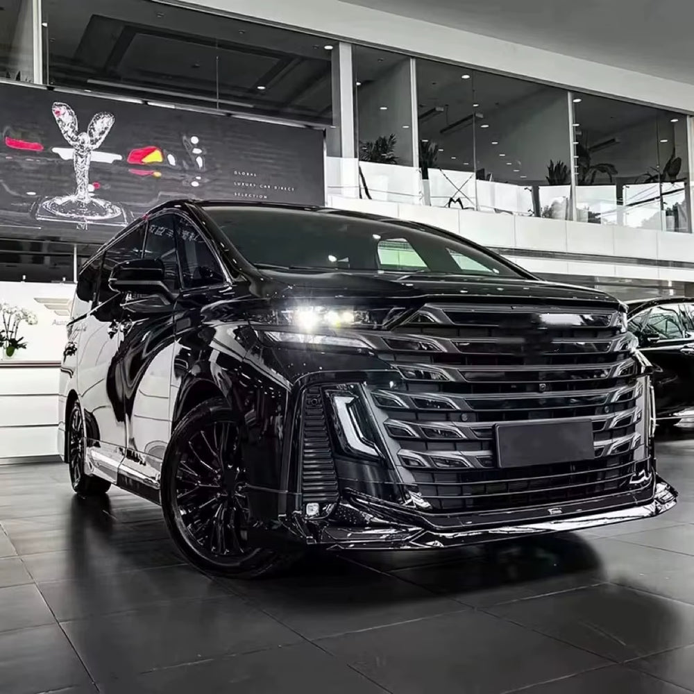 Pp Material Body Kit for Toyota Vellfire Front Lip Rear Diffuser 2024 Vellfire Body Kit