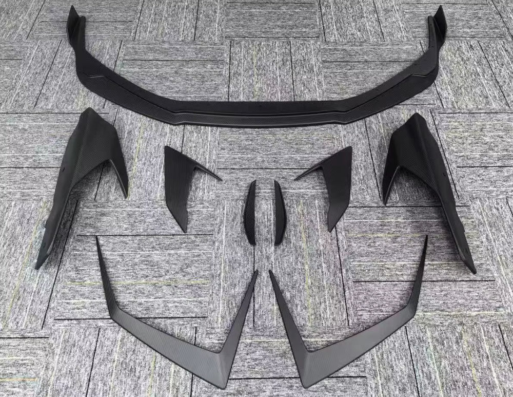 High Quality Dry Carbon Fiber V-Style Body Kit for Lamborghini STO Front Lip Skirt Rear Diffuser Spoiler Hood Body Kit