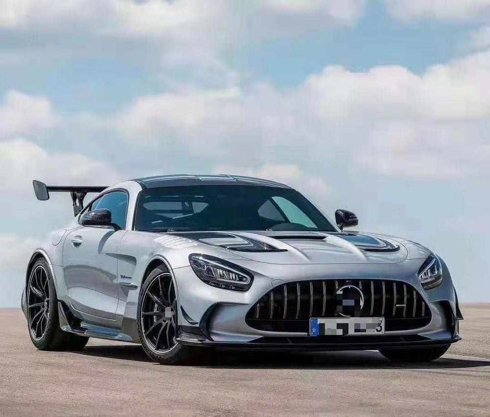 Black Series Style PP Material with Dry Carbon Fiber Body Kit for Mercedes-Benz AMG GT/GTS Front Rear Bumper Hood Fender Spoiler