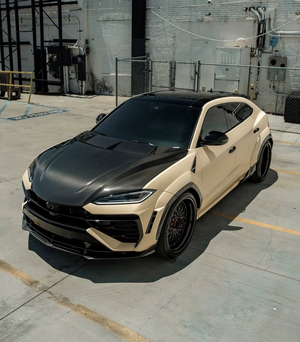 Dry Carbon Fiber 1016 Style Body Kit for Lamborghini Urus SE Front Lip Side Skirt Rear Diffuser Spoiler Hood Wide-Body Body Kit