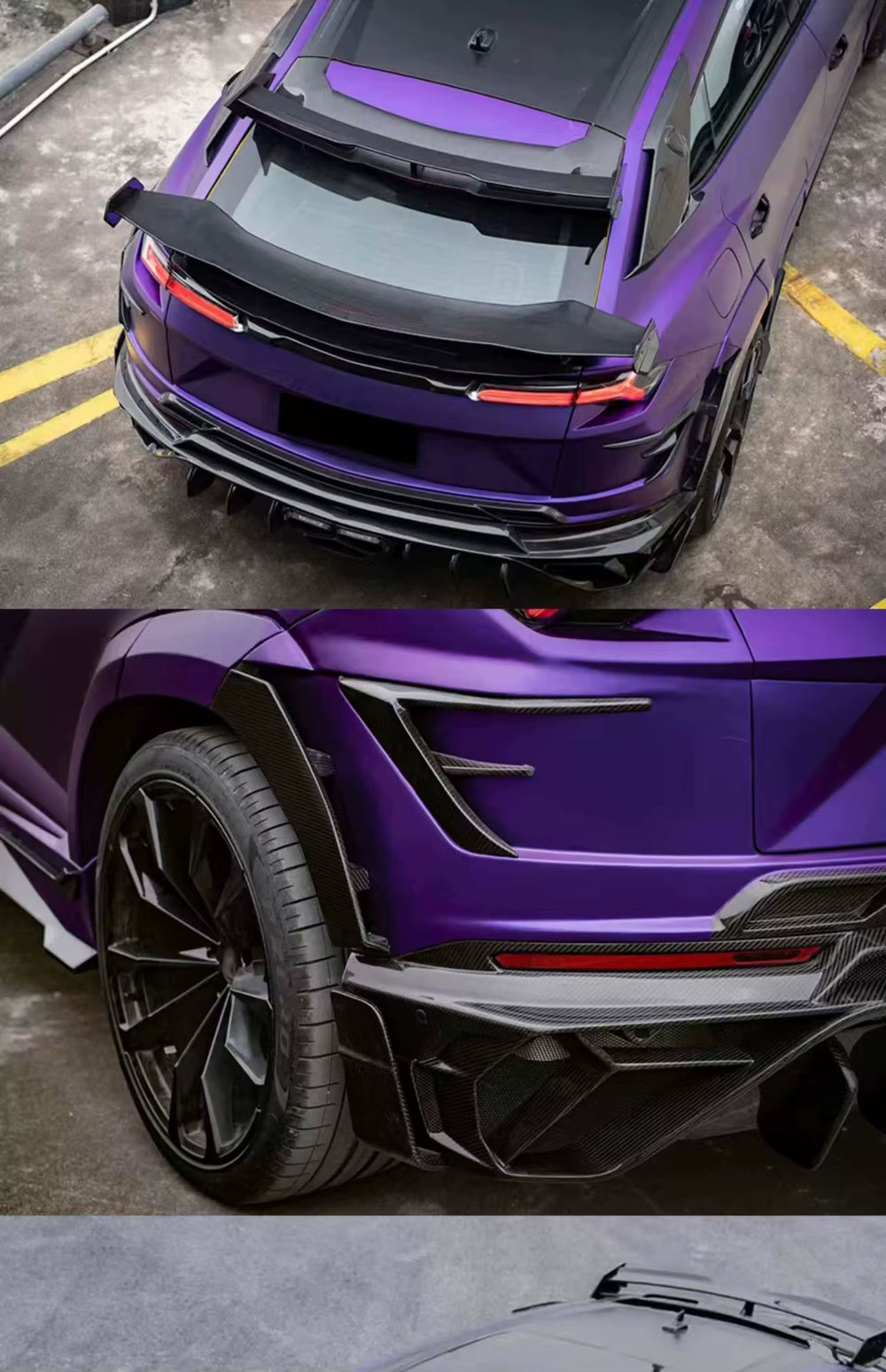 Dry Carbon Fiber Front Bumper Rear Bumper Side Skirt Rear Spoiler Body Kit for Lamborghini URUS Upgraded Msy-Style Body Kit
