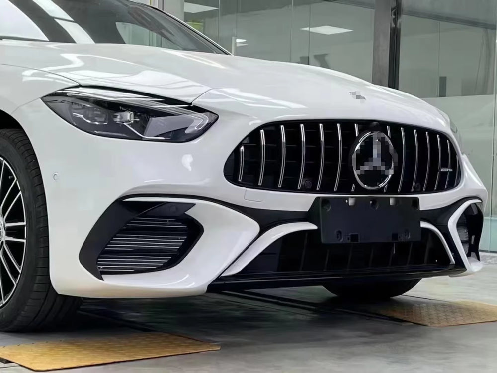 Car Bumpers Body Kit for Mercedes W206 C Class 2021 2022 Year Upgrade C63 Style Front Rear Bumper