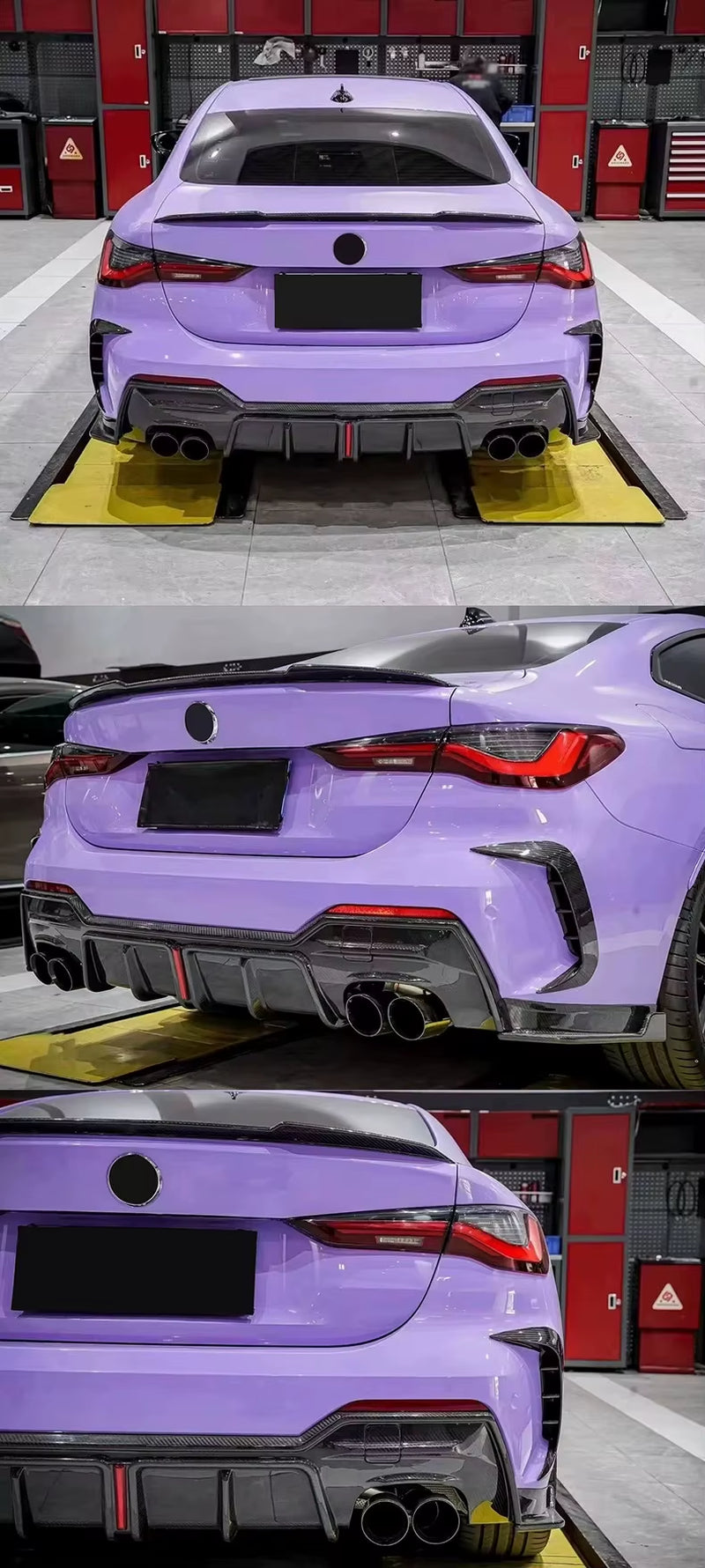 K-Style Carbon Fiber Body Kit for BMW 4 Series G22 Carbon Fiber Front Lip Skirt Rear Diffuser Spoiler Body Kit