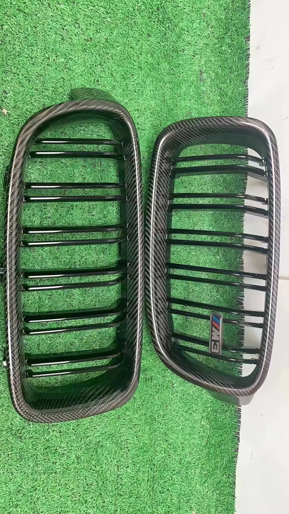 Carbon Fiber F30 Front Bumper Dual Grille Carbon Fiber Parts Auto Parts for BMW 3 Series