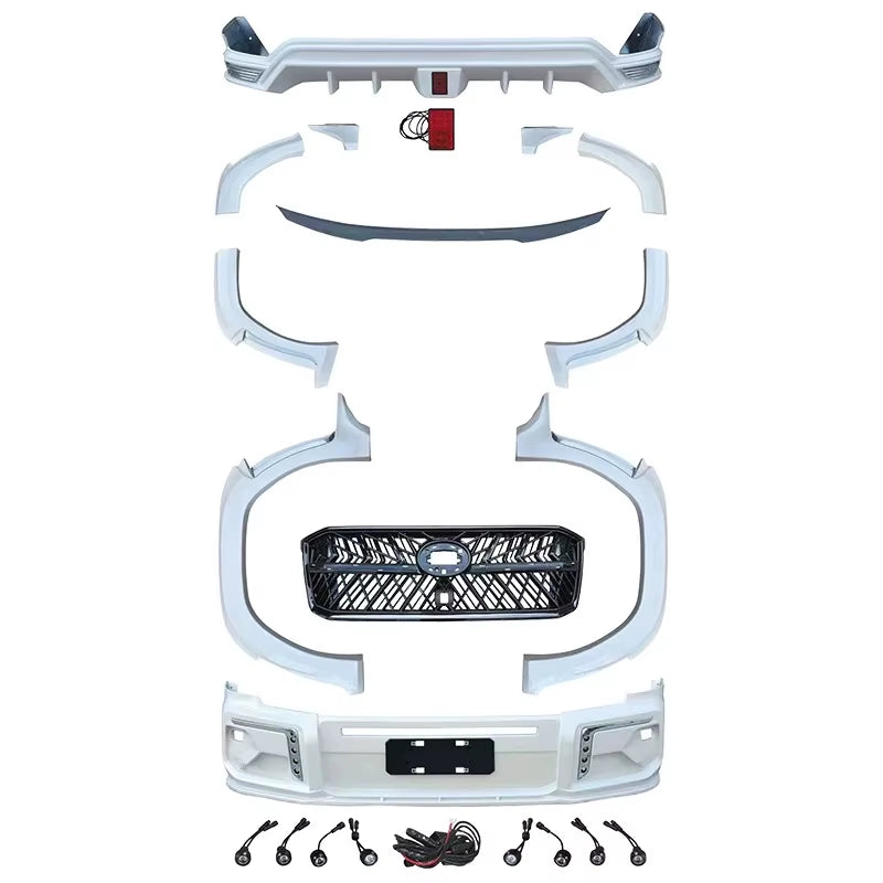 For Toyota LC300 2022-2023 Body Kit Lc300 Upgrade WD Style Front and Rear Bumper Grille Spoiler Wheel Eyebrow