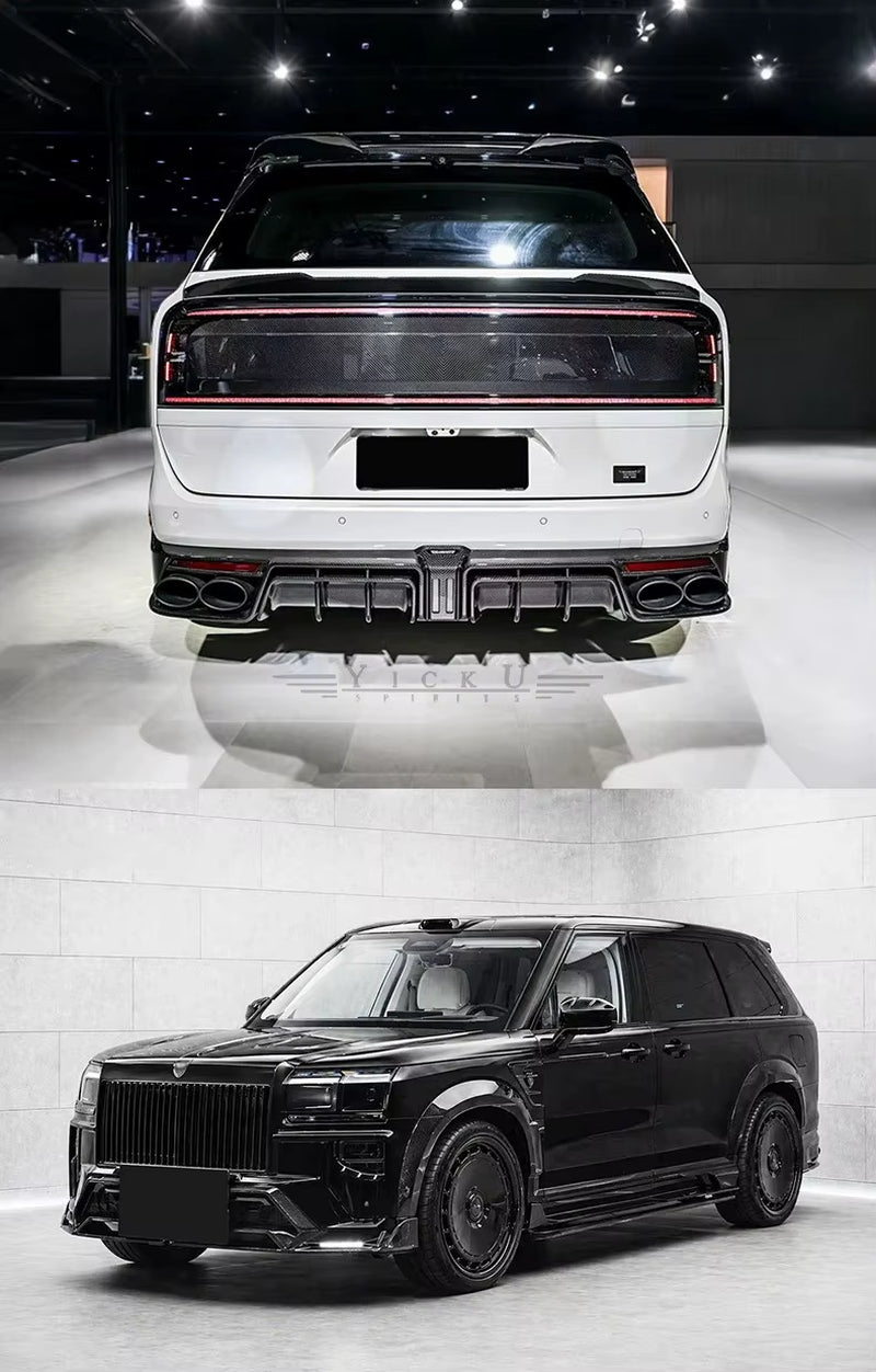 For Zeekr 9X Upgrade MSY Model Dry Carbon Fiber Front Lip Hood Fender Door Panel Rear Diffuser Spoiler Body Kit