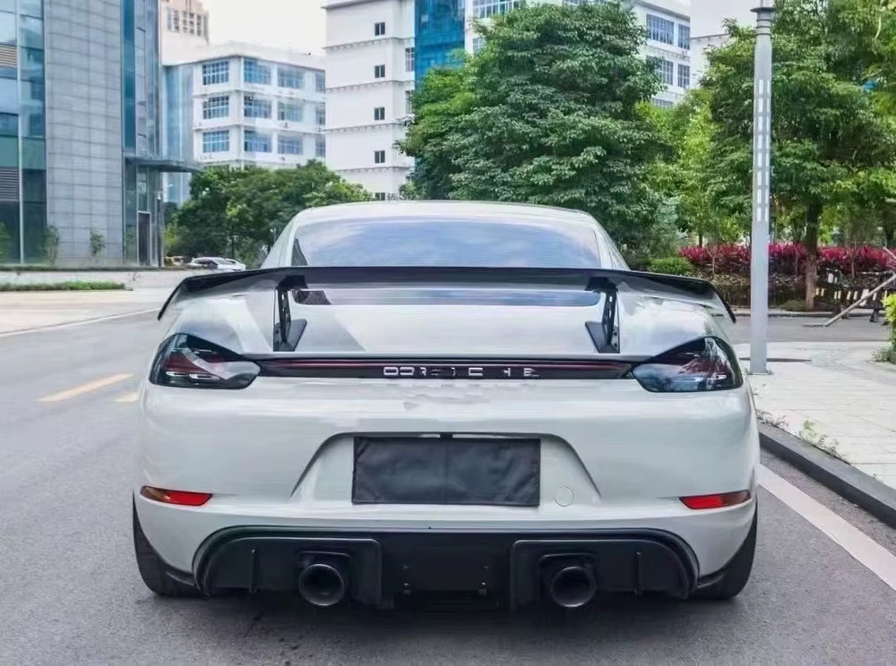 For Porsche Cayman 987-981 Upgraded 982 718Gt 4 Style Front and Rear Bumper Fenders Headlights Taillights Gt 4Style Body Kit